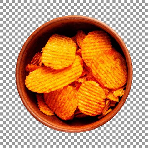 Batatas Fritas Em Tigela Fundo Transparente PSD Premium