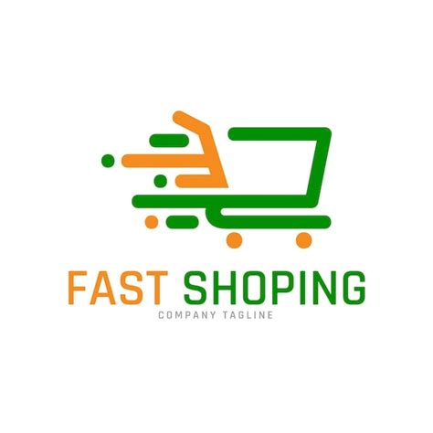 Premium Vector Fast Shopping Logo