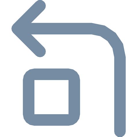 turn left vector svg icon svg repo