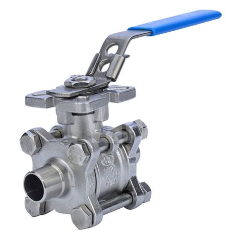 Economy 3 Piece Sanitary Ball Valve Weld End Direct Mount Valves Online