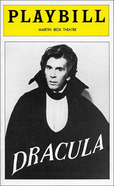 Dracula Broadway Al Hirschfeld Theatre 1977 Playbill