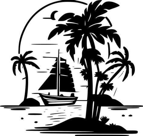 Vacation - Black and White Isolated Icon - Vector illustration 23856067 Vector Art at Vecteezy