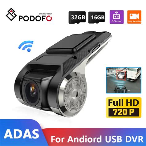 Podofo Dash Cam Adas Auto Dvr Ldws Fcws Hd P Video Registrator Auto