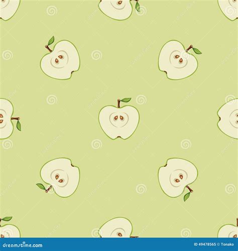 Seamless Pattern With Apples Stock Vector Illustration Of Nature