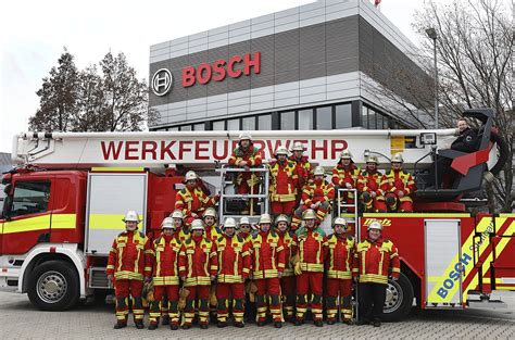 100 Jahre Bosch Werkfeuerwehr Mannschaft Stuttgart Feuerbach 2017