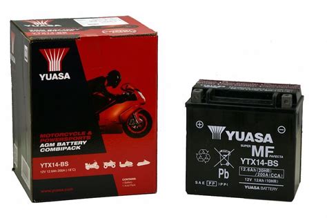 BATTERIE YUASA YTX14 BS 12V 12AH 150X87X145 MP3 125 300