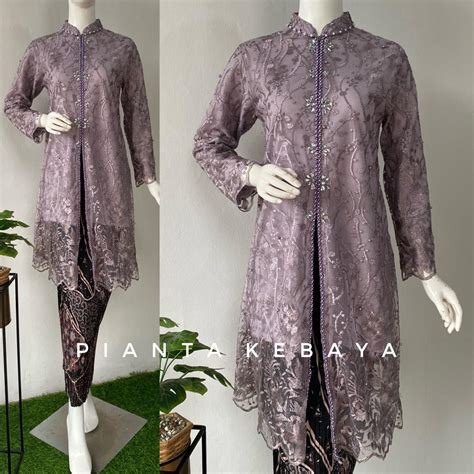 Jual Kebaya Tunik Mewah Part Tille Payet Mutiara Kebaya Sanghai