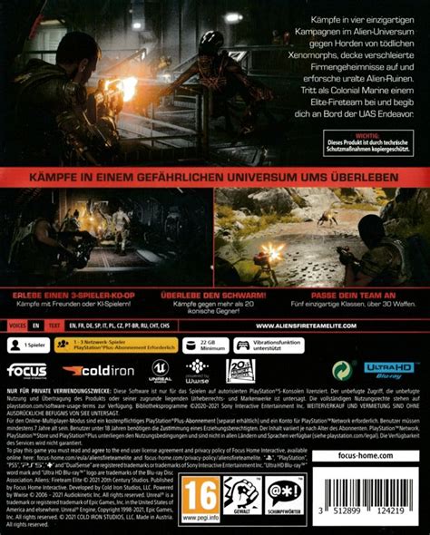 Aliens Fireteam Elite Cover Or Packaging Material Mobygames