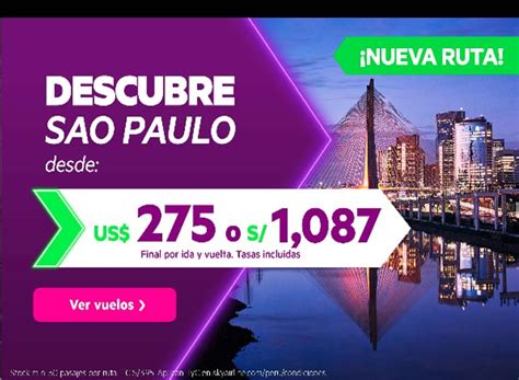 Sky Airlines Nueva Ruta Lima Sao Paulo Desde US 257