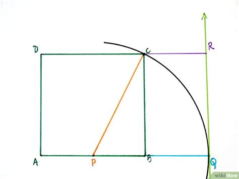 Cómo construir un rectángulo áureo 8 Pasos