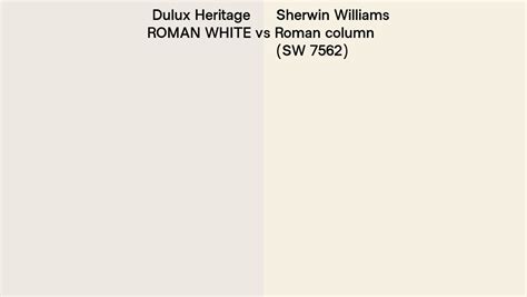 Dulux Heritage Roman White Vs Sherwin Williams Roman Column Sw 7562