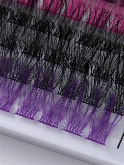 12 Rows Of 84 Clusters Of 3D Effect Color False Eyelashes Natural Thick