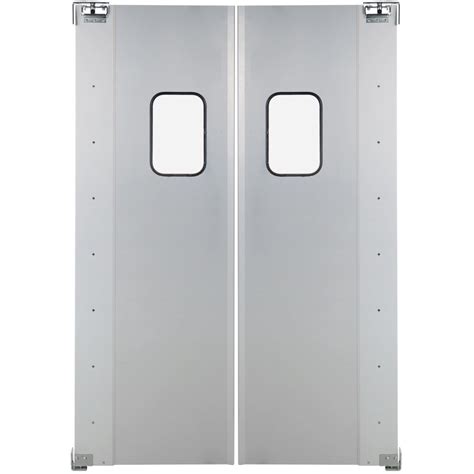 Regency Double Aluminum Swinging Traffic Door with 9" x 14" Window - 60 ...