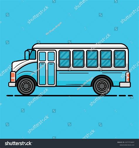 Bus Cartoon Icon Illustration School Bus Stock Vector Royalty Free