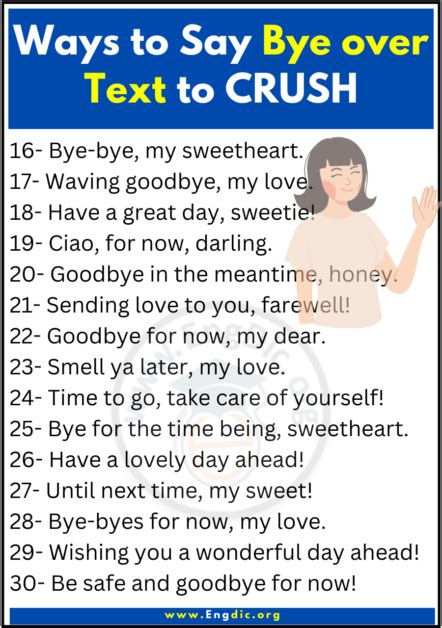 120 Sweet Cute Ways To Say Bye Over Text EngDic