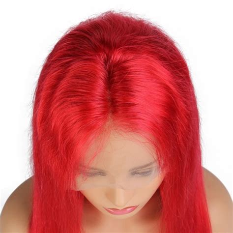 Magic Love Pre Plucked Factory Stock Red Color Lace Front Andfull Lace