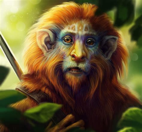 Monkey, fantasy, luminos, diane ozdamar, alternate evolution, HD ...