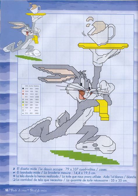 Plastic Canvas Stitches Bugs Bunny Bead Patterns Looney Tunes Pixel