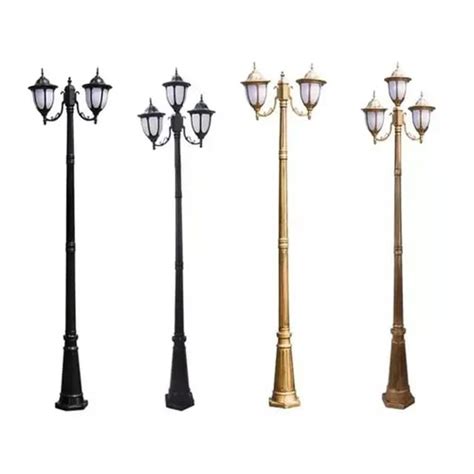 Black And Golden Mild Steel Lamp Post At Best Price In Indore Skylite