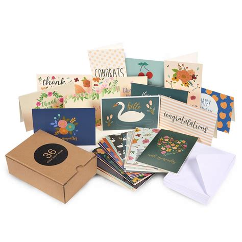 Assorted Greeting Cards 36 Pack All Occasion Cards Blank Cards Box