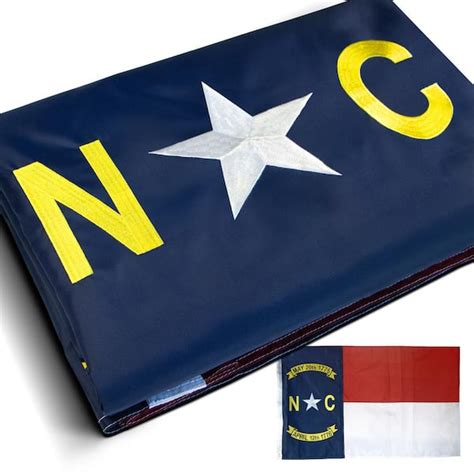 ANLEY 3 ft. x 5 ft. EverStrong Series Embroidered North Carolina State ...