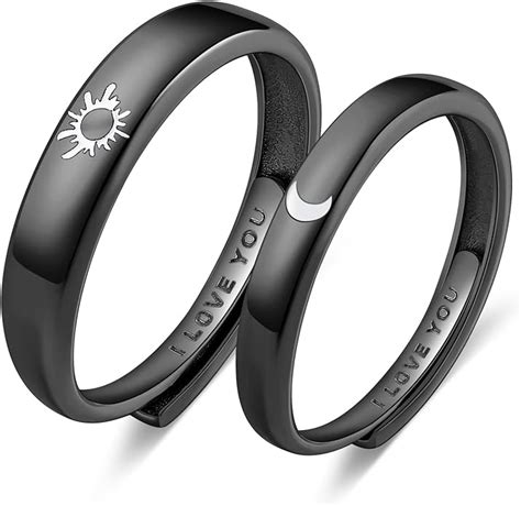 Beydodo Promise Rings For Couples Friendship Rings Sun And Moon