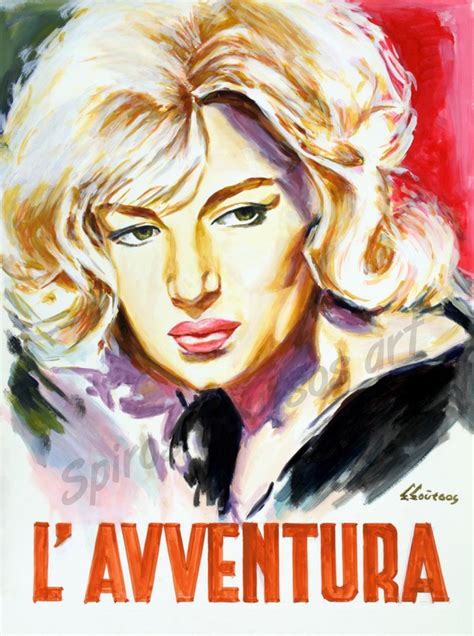 L’ Avventura 1960 Michelangelo Antonioni movie poster painting