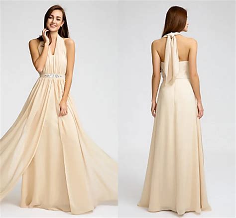 2016 Long Cheap Custom Made Bridesmaid Dresses Champagne Sheathcolumn Halter Plus Sizes Wedding