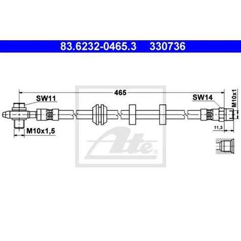 Ate Bremsschlauch Bremsleitung Vorne F R Vw Golf Iii Vento Variant Ebay