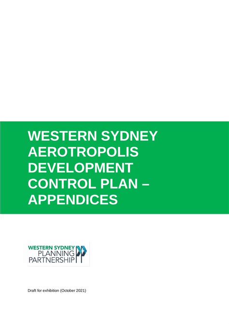 Pdf Draft Western Sydney Aerotropolis Development Control Plan