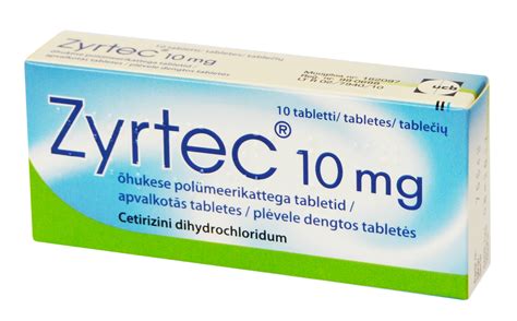 Zyrtec 10 Mg Tabletės N10 Internetinėje Mano Vaistinėje”