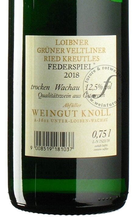 Gr Ner Veltliner Ried Kreutles Federspiel Emmerich Knoll Wach