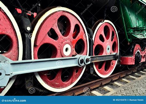 D Tail De Roue D Une Locomotive De Train De Vapeur De Vintage Photo