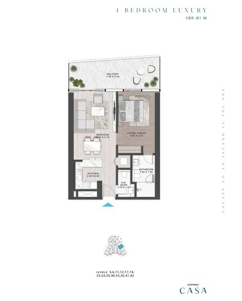 Damac Casa Tower Floor Plans - Apartments & Townhouses