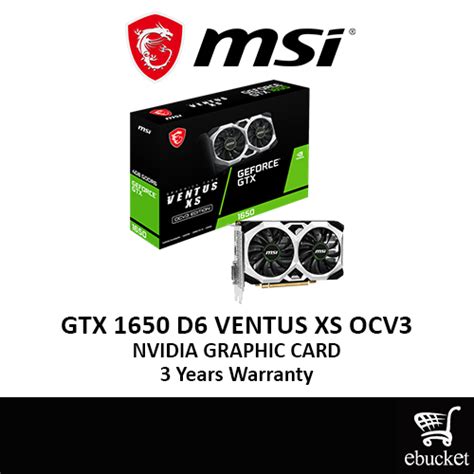 Msi Geforce Gtx D Ventus Xs Ocv Gb Ddr Graphic Card Shopee