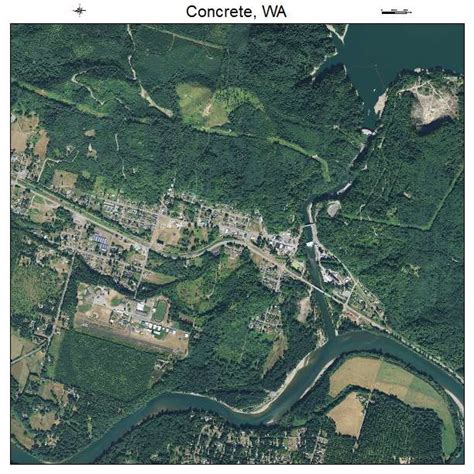 Aerial Photography Map of Concrete, WA Washington