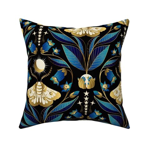 Whimsigothic Garden Celestial Moth Fabric Spoonflower