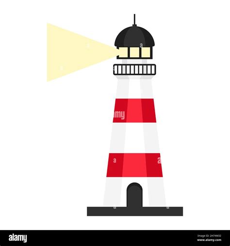 Red Roof Lighthouse Stock Vector Images Alamy