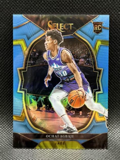 Panini Select Bleu Clair Prizms Ochai Agbaji Rc Utah