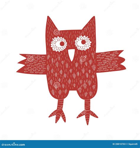 Red Owl Stock Illustration Illustration Of Cute Hipster 28810703