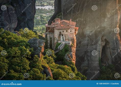 Roussanou Monastery At Meteora Monasteries In Trikala Region Gr Stock