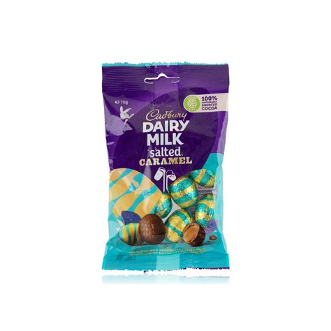 Cadbury Dairy Milk Salted Caramel Eggs Bag 114g Spinneys Uae