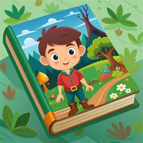 Premium Vector A Book With A Boy On The Cover Of A Book Titled Quot A