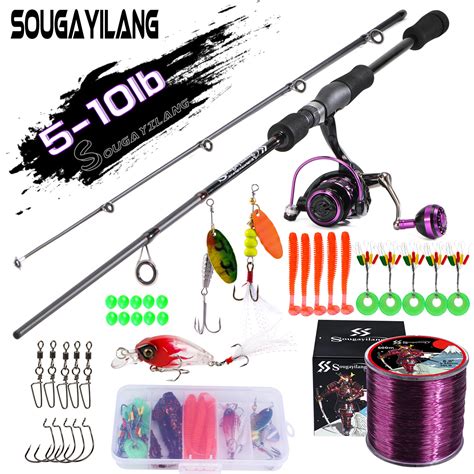 Sougayilang Fishing Rod Full Set M M Carbon Fiber Fishing Rod And