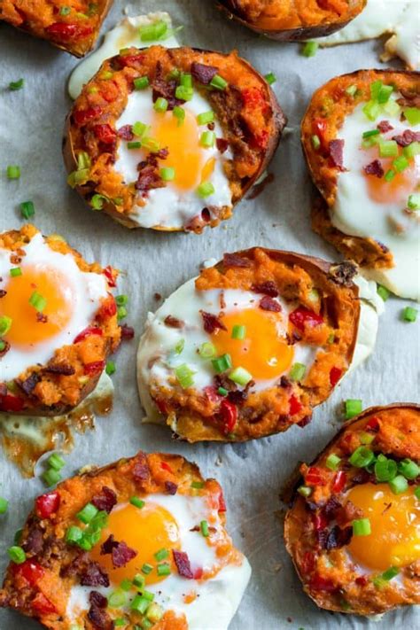 Breakfast Twice Baked Sweet Potatoes Paleo Whole30