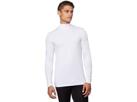 32 Degrees Mens Base Layer Mock Neck Shirt White Size Medium Stacksocial