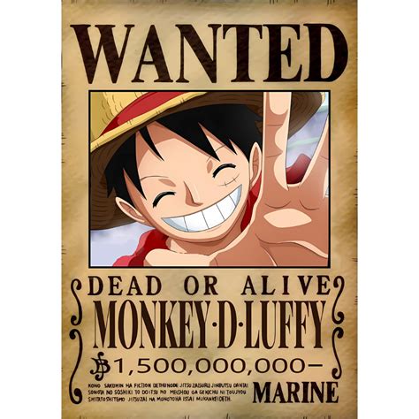 Jual Poster Bounty One Piece Satuan Ukuran A Poster Anime Dekorasi