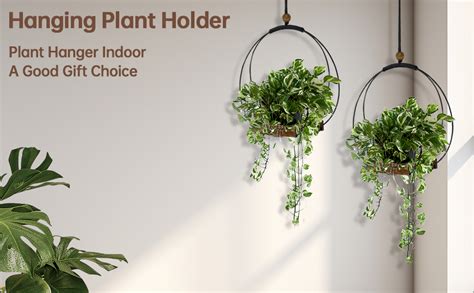 amazoncom plant hanger indoor  wood base hanging planters