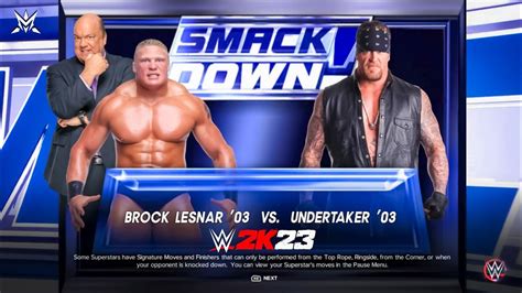 Brock Lesnar Vs Undertaker Hctp Full Match Full Hd Wwe 2k23 Pc Gtx Youtube