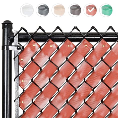 Fenpro Chain Link Fence Privacy Tape Redwood Patio Lawn And Garden Chain Link